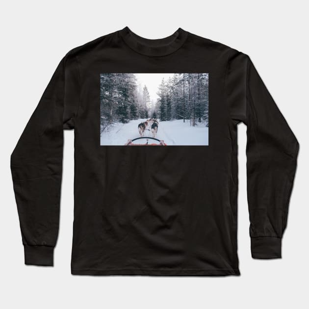 Winter Sleigh Ride Long Sleeve T-Shirt by greenoriginals